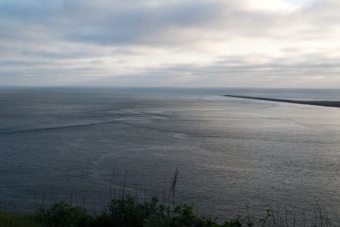 View of the mouth of the Columbia River with fronts and possible internal waves visible