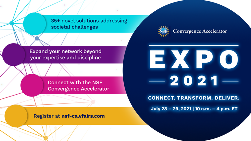 Expo 2021.  Connect. Transform. Deliver. July 28-29, 10 a.m. - 4 p.m. ET