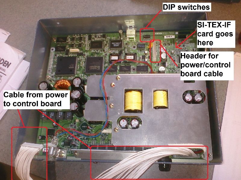 RSCB inside view with SI-TEX-IF card removed