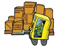 clipart of forklift with boxes