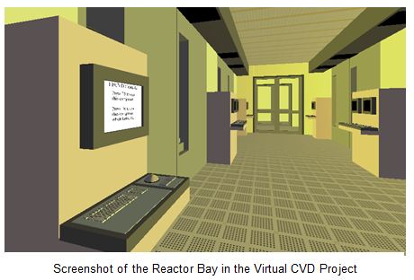 Screenshot of Reactor Bay in Virtual CVD Project